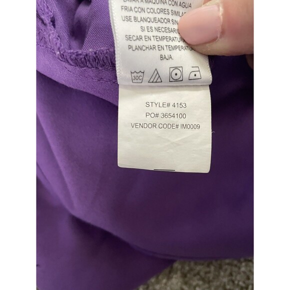 Grey’s Anatomy Scrub Top Purple 4153 Mock Wrap Women's Size Small - Picture 6 of 8